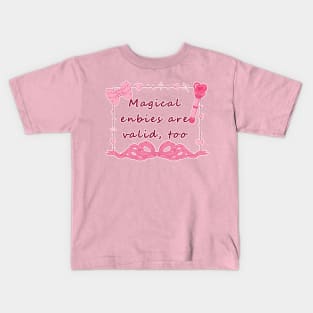 Magical Enbies - Pink Kids T-Shirt